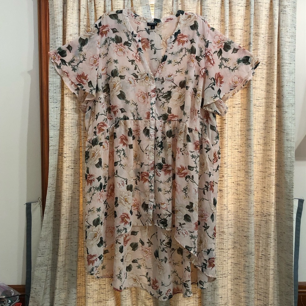 Torrid Lexie Babydoll Chiffon Tunic Top - 5X